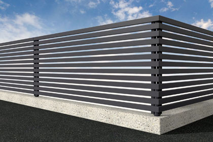 horizontalne ograde od alu letvica sa »PS« profilom - H-line ALU-PS-20