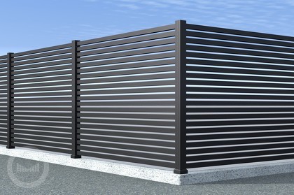 horizontalne ograde od alu letvica s »PV« profilom - H-line ALU-PV-20