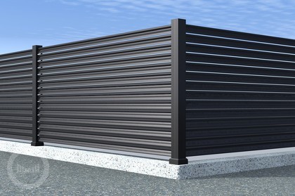 horizontalne ograde od alu letvica s »RV« profilom - H-line ALU-RV-0