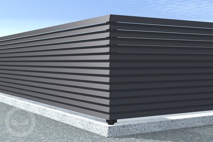 horizontalne ograde od alu letvica s »T2S« profilom - H-line ALU-T2S-70