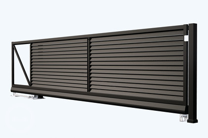 horizontalna vrata od alu letvica s »T2V« profilom - H-line ALU-T2V-70-3